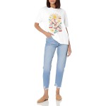 Women's Daisy Roller Summer Graphic Short Sleeve Crew Neck Cotton T-Shirt
