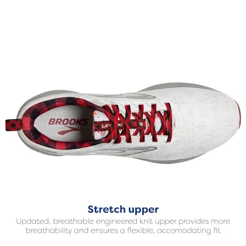 1103951D192 Brooks Levitate 6 Men's Running Shoes WHITE/RED/SILVER SIZE 12.5 - Like New