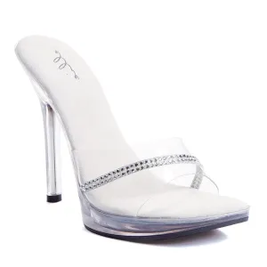 502-JESSE 5" Heel Rhinestone Mule.
