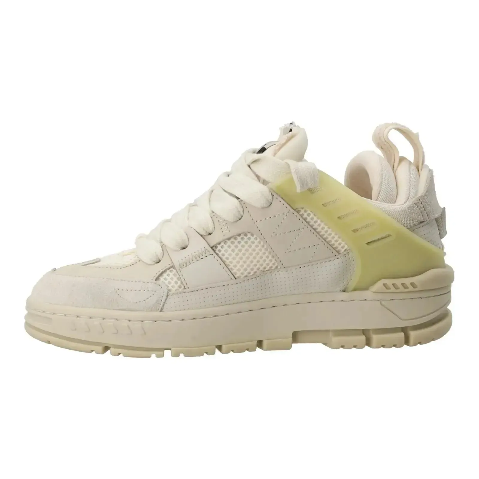 AXEL ARIGATO Area Patchwork Trainers Low Top Lace Up Beige
