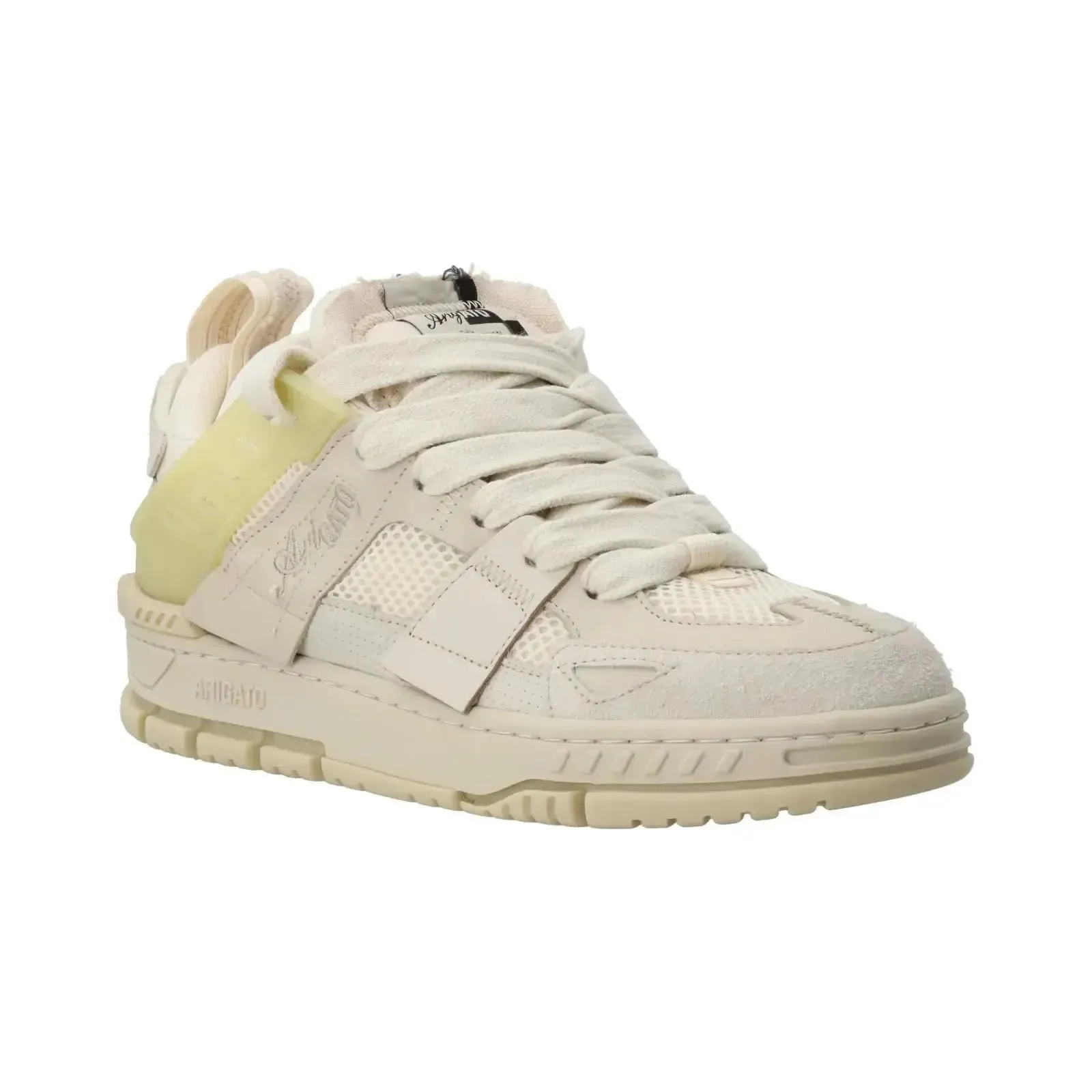 AXEL ARIGATO Area Patchwork Trainers Low Top Lace Up Beige