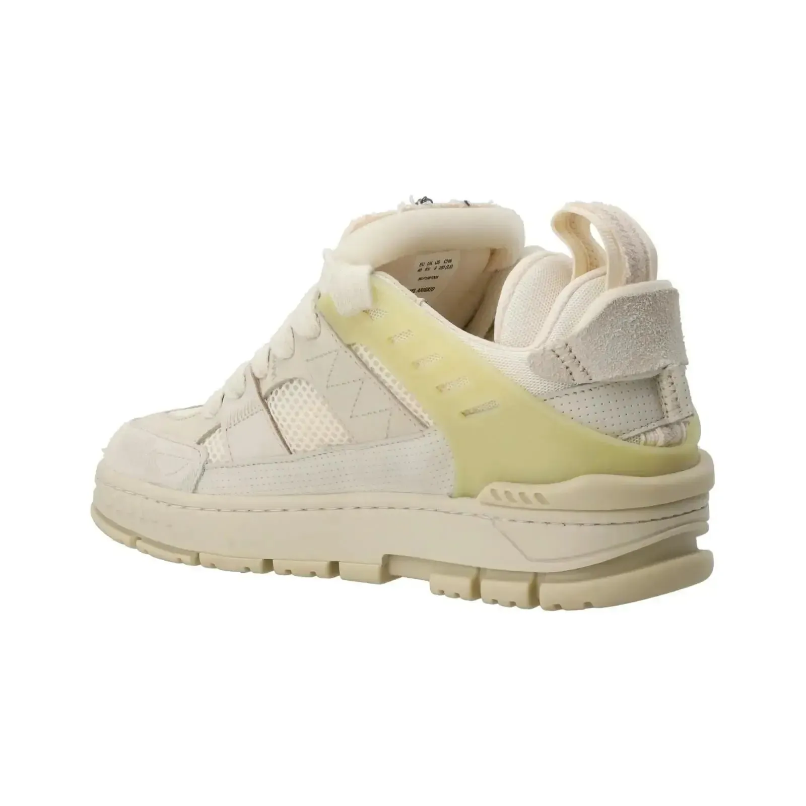 AXEL ARIGATO Area Patchwork Trainers Low Top Lace Up Beige