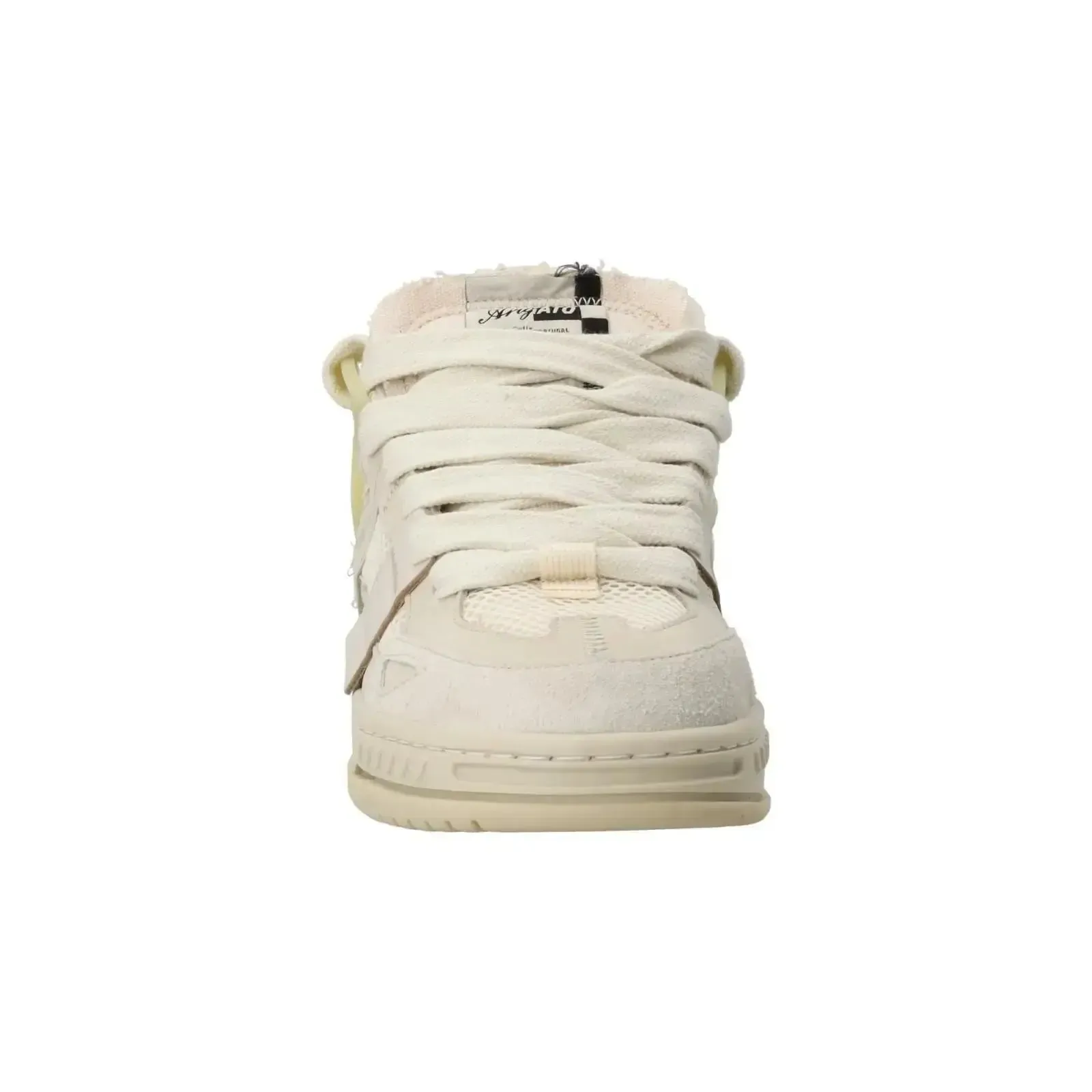 AXEL ARIGATO Area Patchwork Trainers Low Top Lace Up Beige