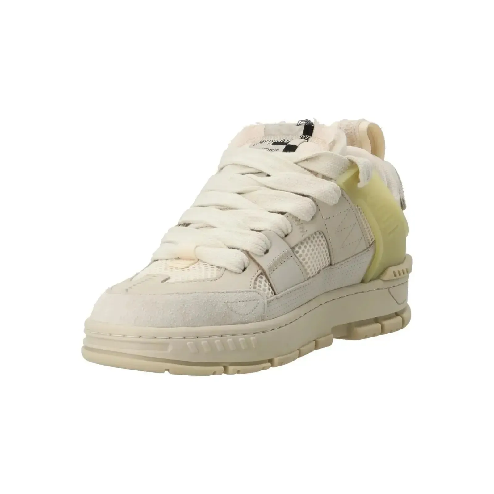 AXEL ARIGATO Area Patchwork Trainers Low Top Lace Up Beige