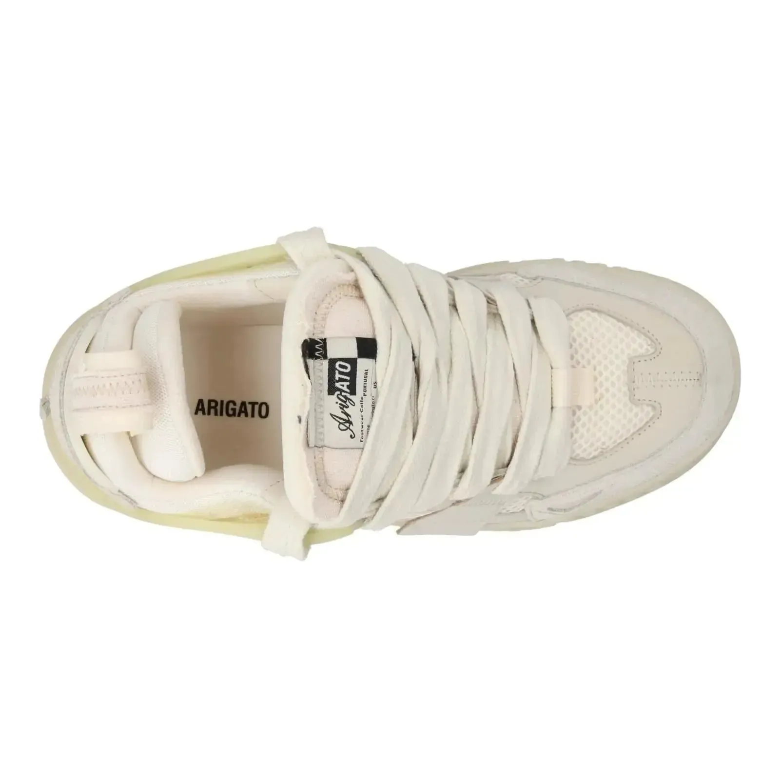 AXEL ARIGATO Area Patchwork Trainers Low Top Lace Up Beige