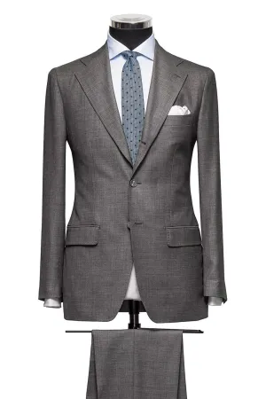 Barberis Canonico 365 Essentials Merino Wool Anthracite Herringbone Fine Twill