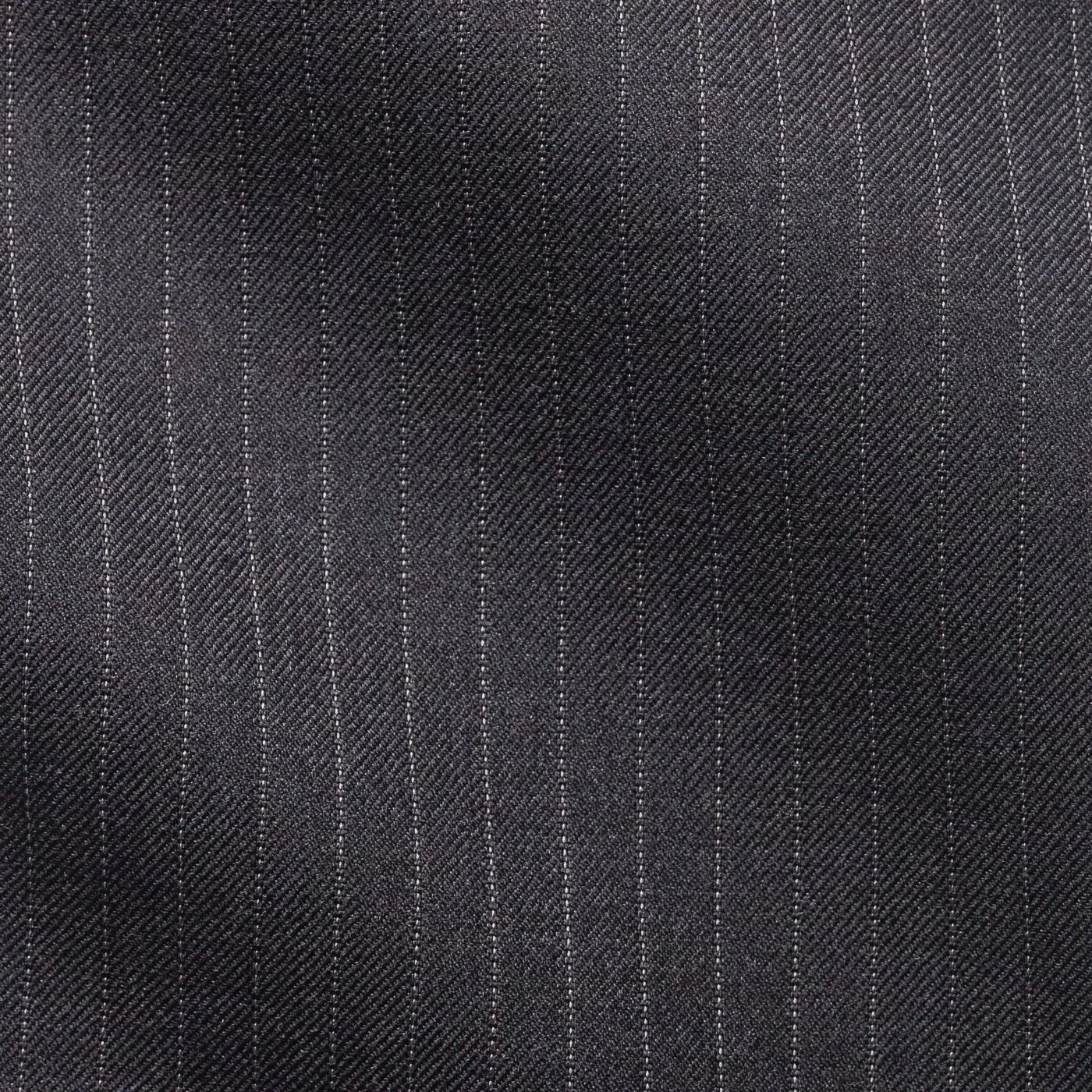 Barberis Canonico 365 Essentials Merino Wool Anthracite Pinstripe Twill Weave