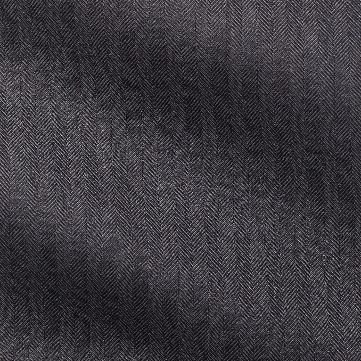 Barberis Canonico 365 Essentials Merino Wool Charcoal Grey Herringbone Fine Twill