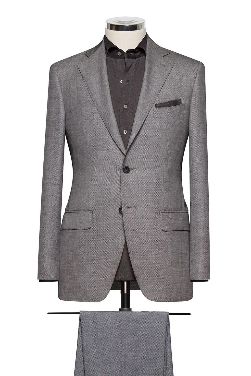 Barberis Canonico 365 Essentials Merino Wool Mid Grey Sharkskin