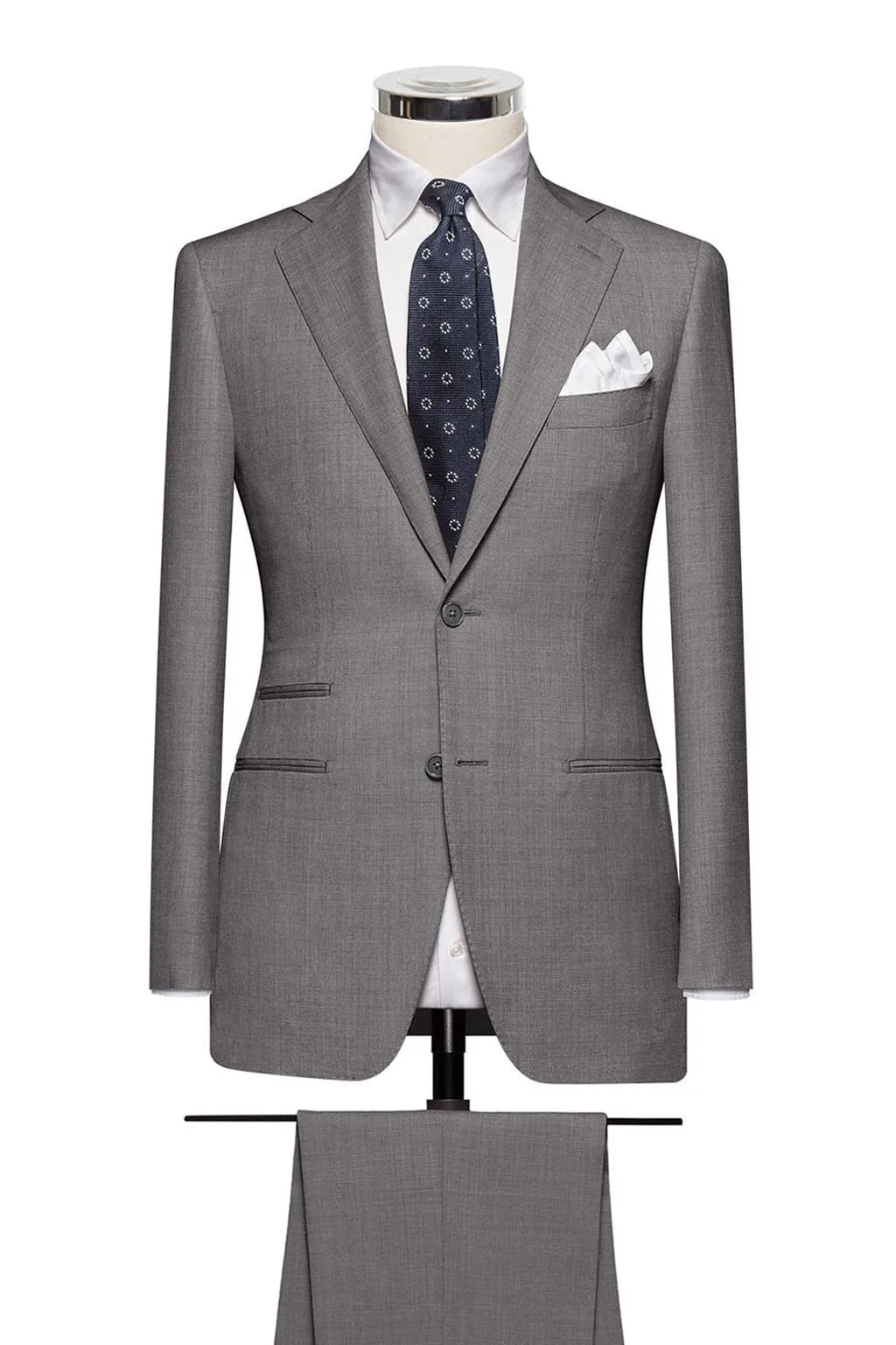 Barberis Canonico 365 Essentials Merino Wool Mid Grey Twill