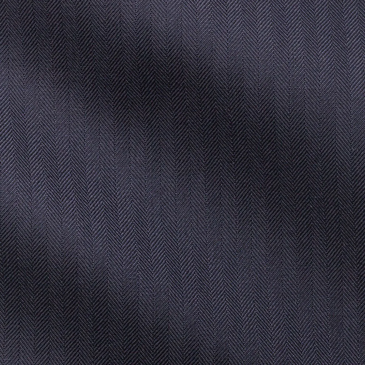 Barberis Canonico 365 Essentials Merino Wool Midnight Blue Herringbone Fine Twill