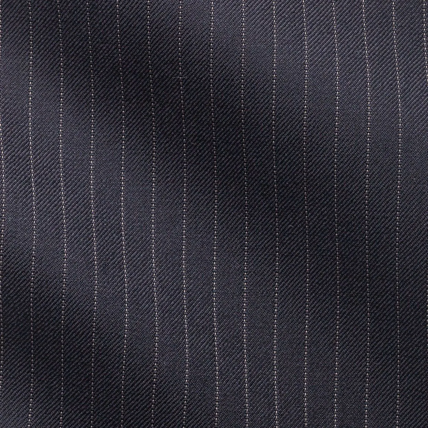 Barberis Canonico 365 Essentials Merino Wool Midnight Blue Pinstripe Twill Weave