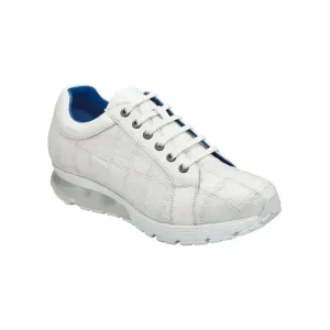 Belvedere Magnus Sneaker Shoes Ostrich Patchwork White E21