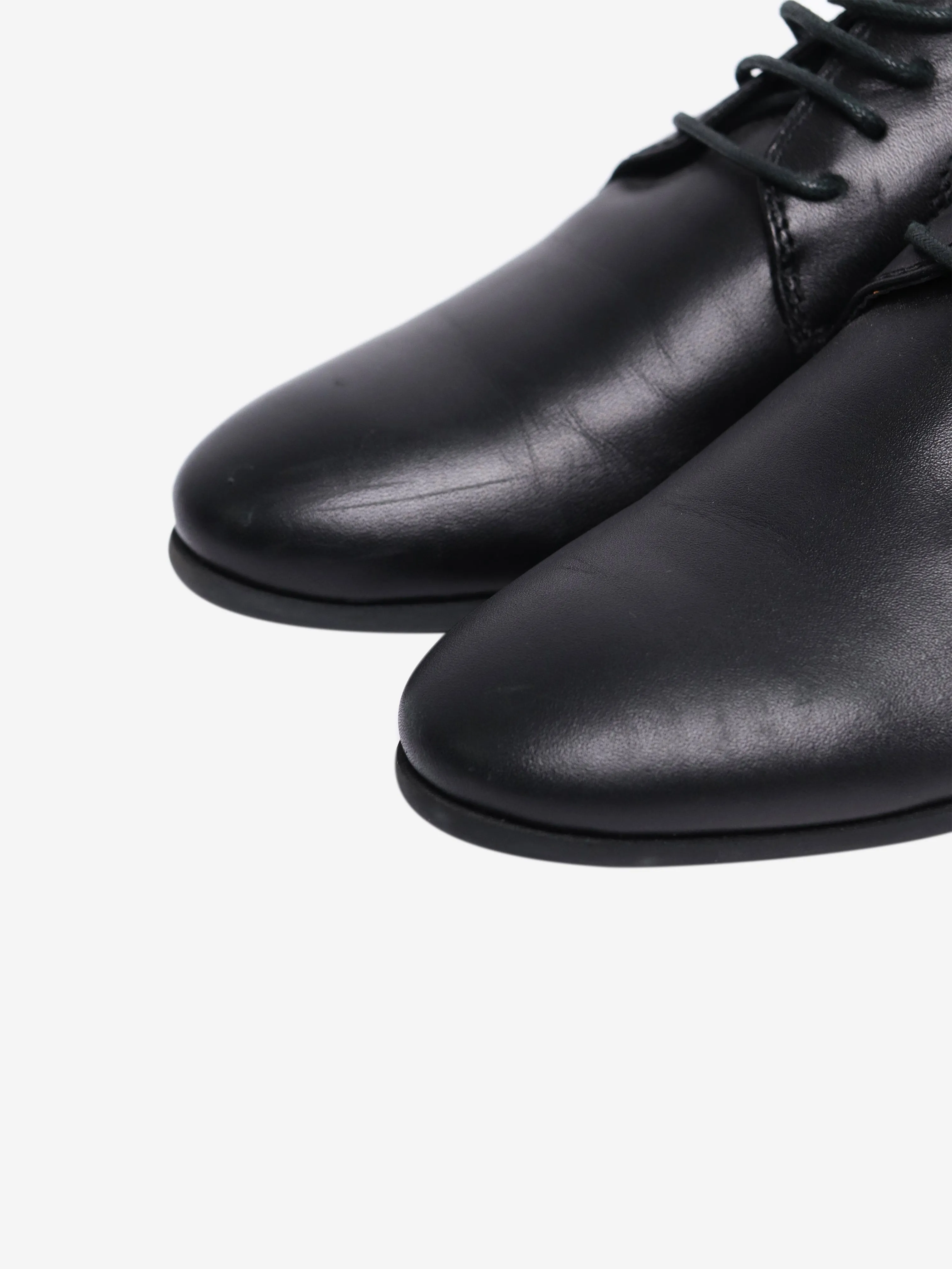 Black Oxford style shoes - size UK 4