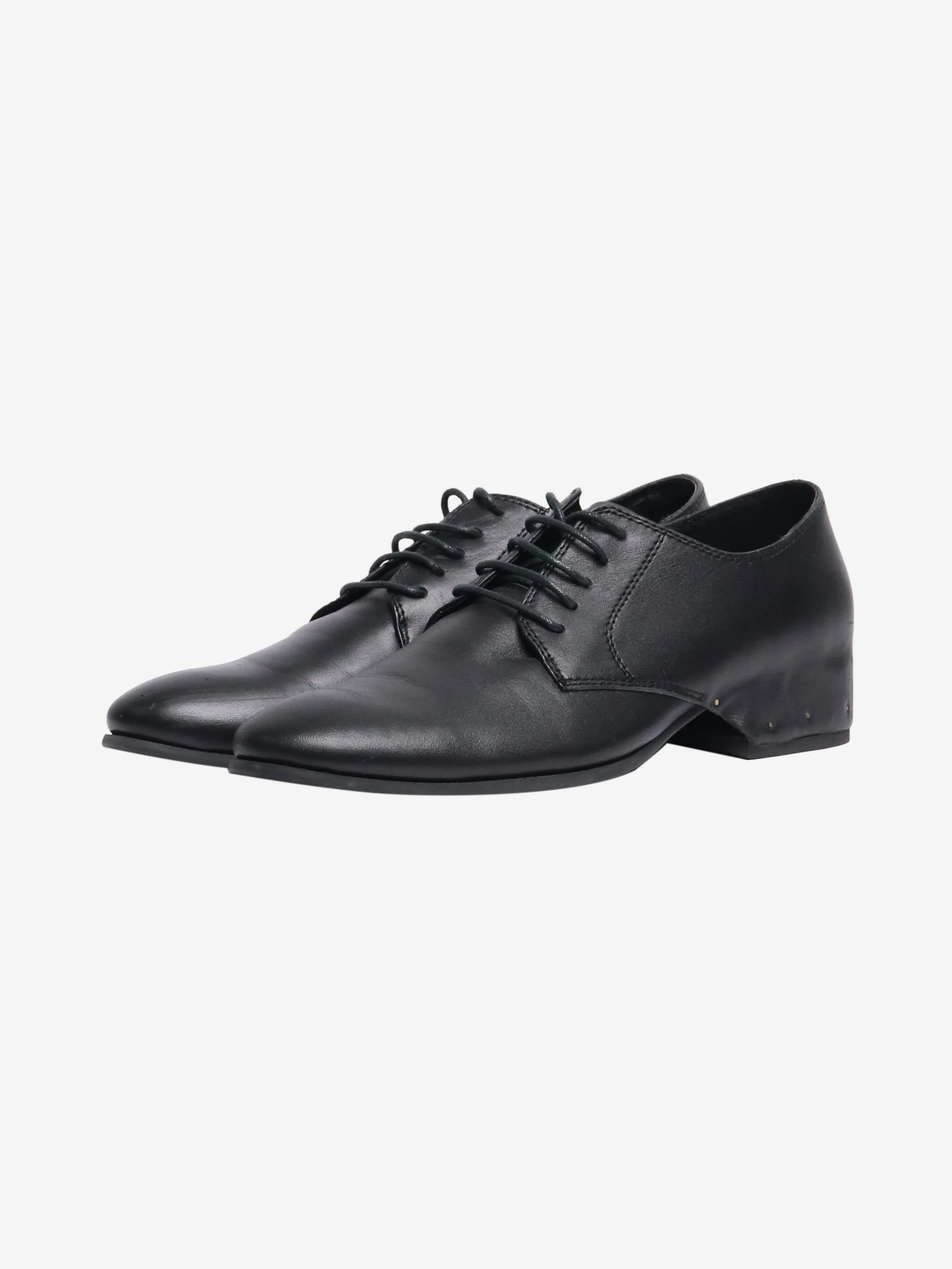Black Oxford style shoes - size UK 4
