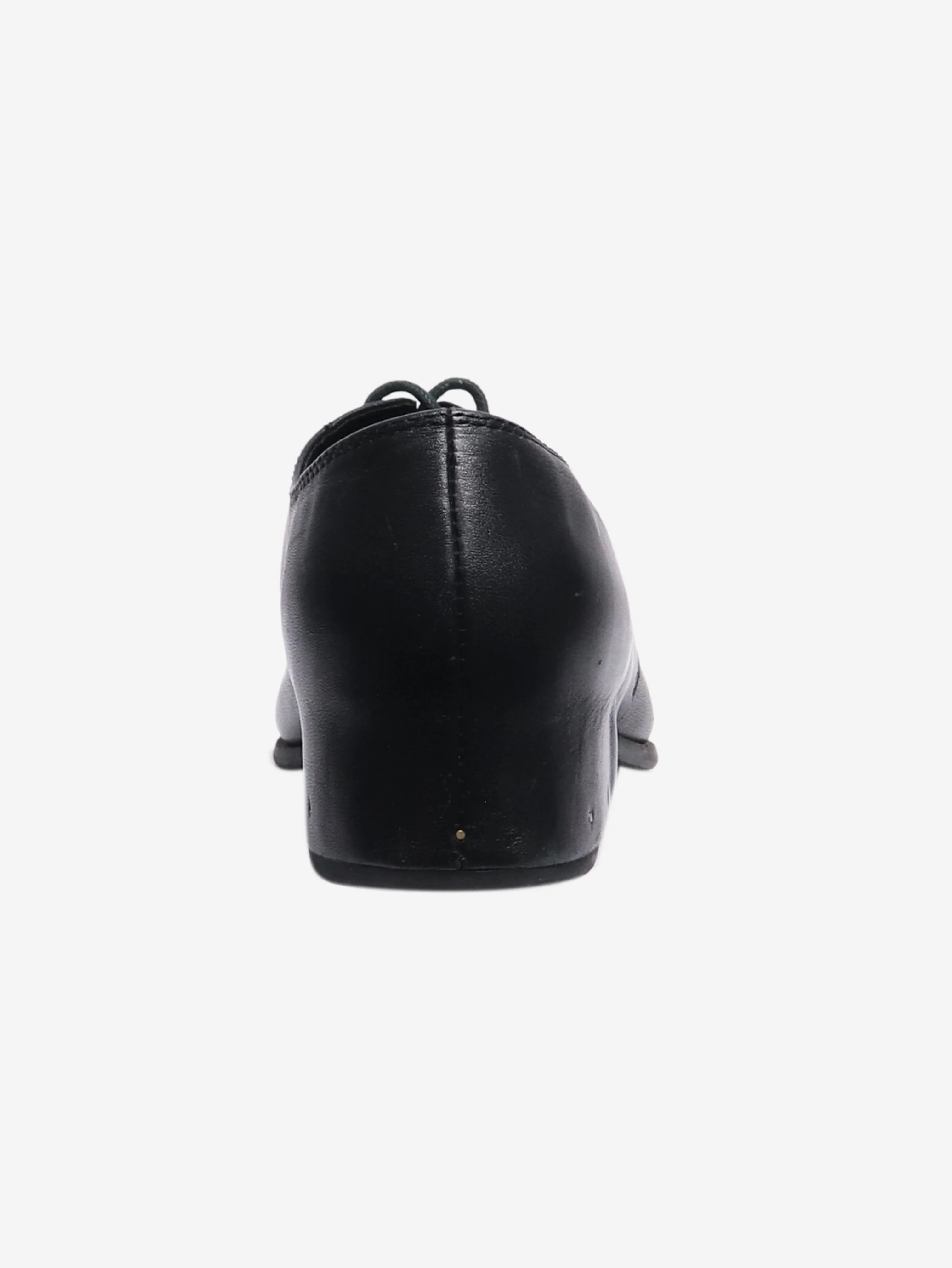 Black Oxford style shoes - size UK 4