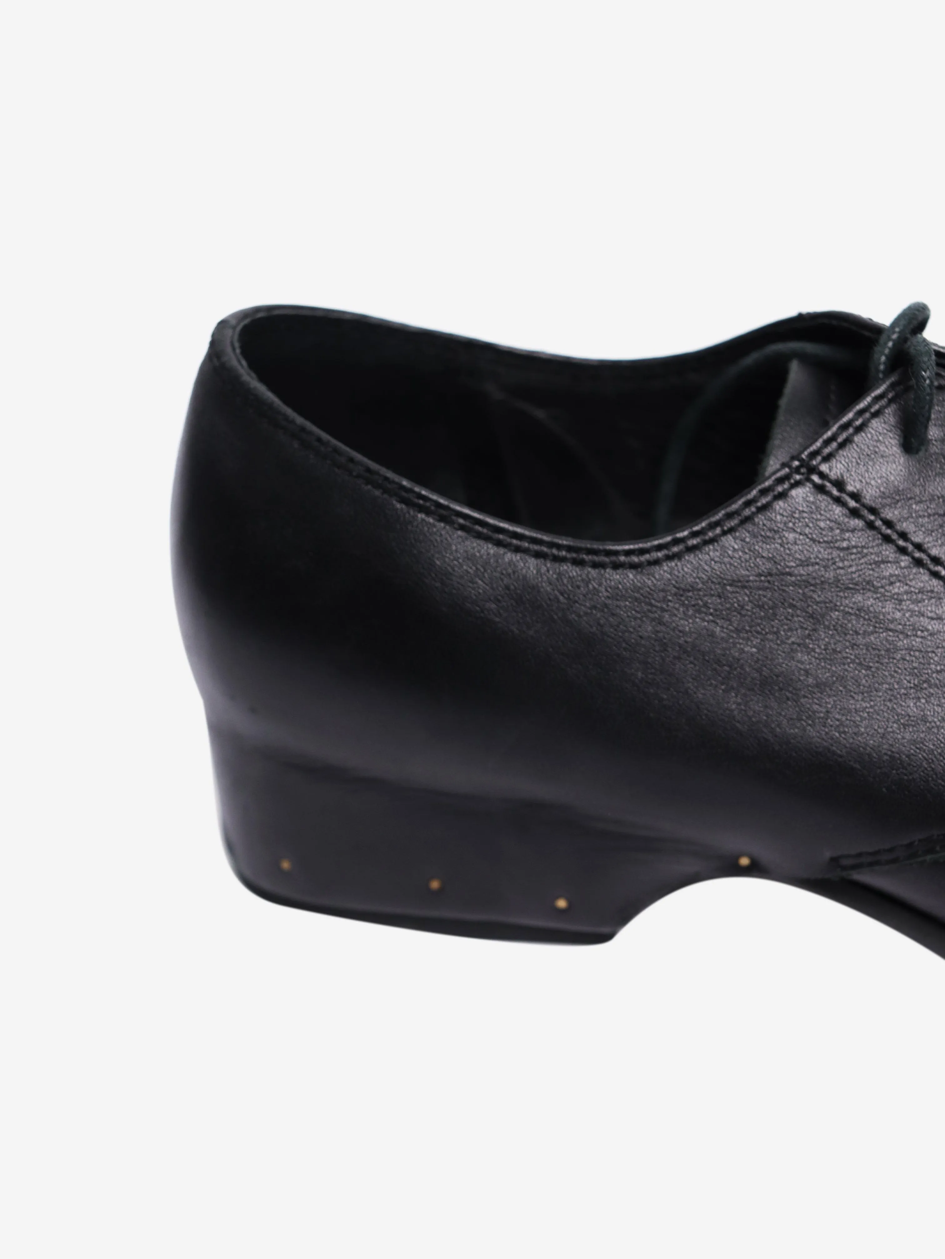Black Oxford style shoes - size UK 4