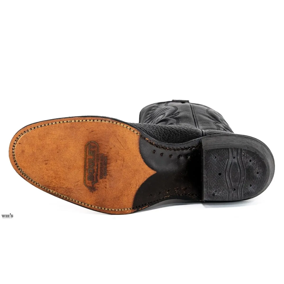 Boulet Men's Cowboy Boots 15" Bullhide / Cowhide Cowboy Heel U Toe