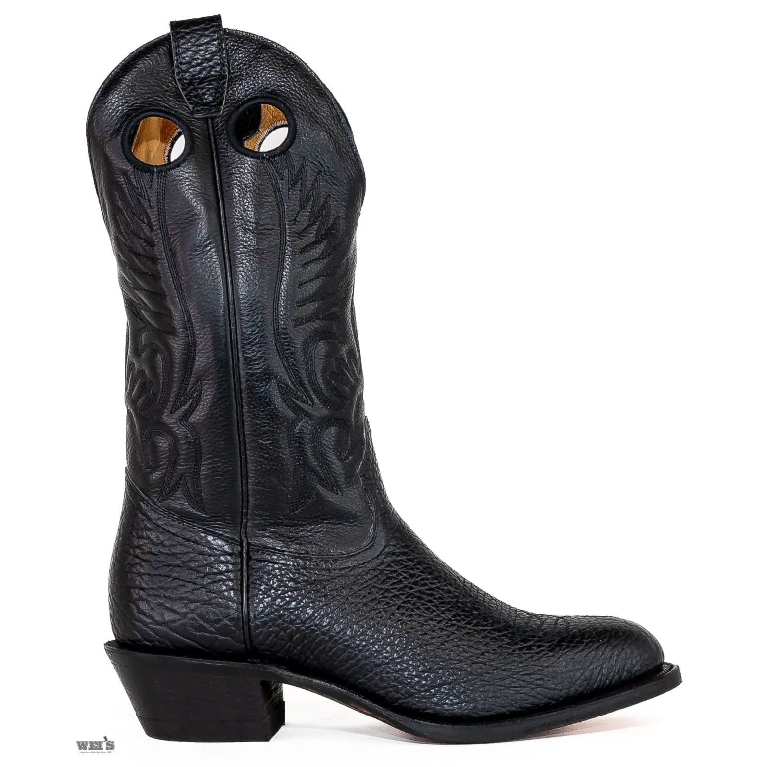 Boulet Men's Cowboy Boots 15" Bullhide / Cowhide Cowboy Heel U Toe