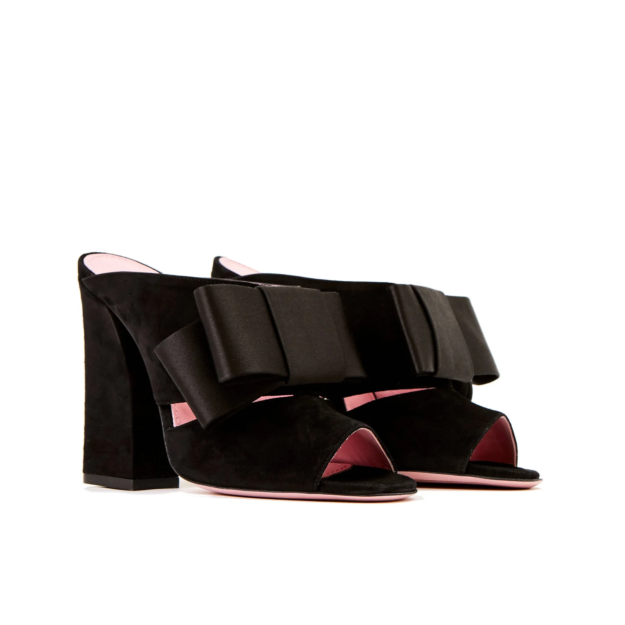 Bow Block Heel Mule