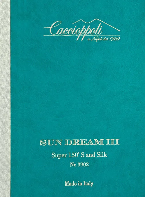 Caccioppoli Sun Dream Ink Blue Wool Silk Suit