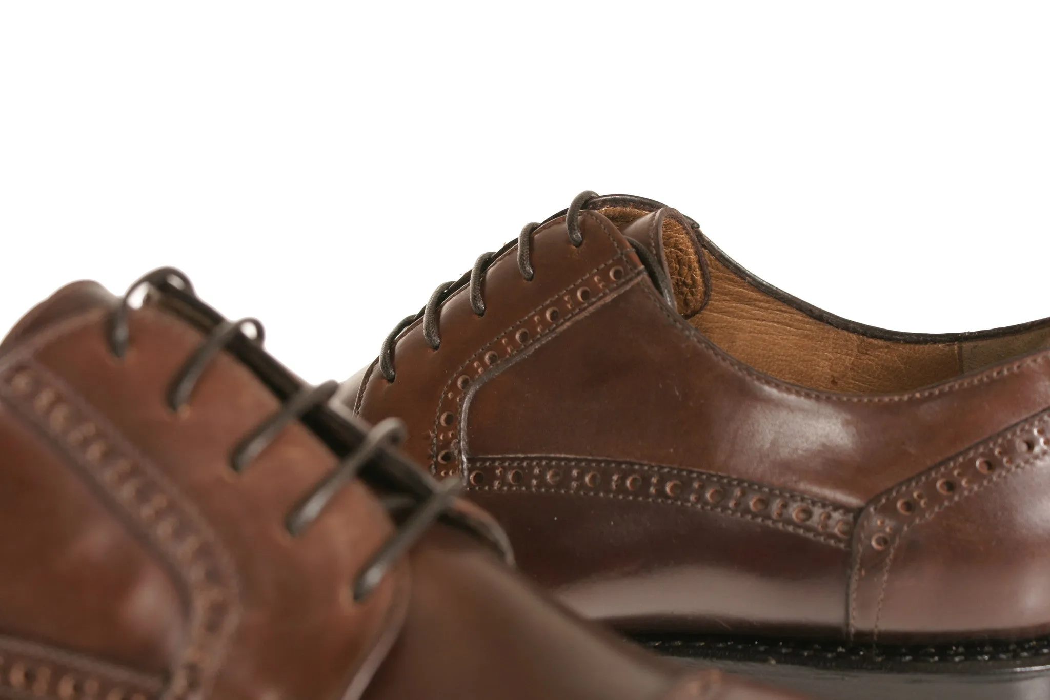 Calabria Shell Cordovan Leather Derby Shoes