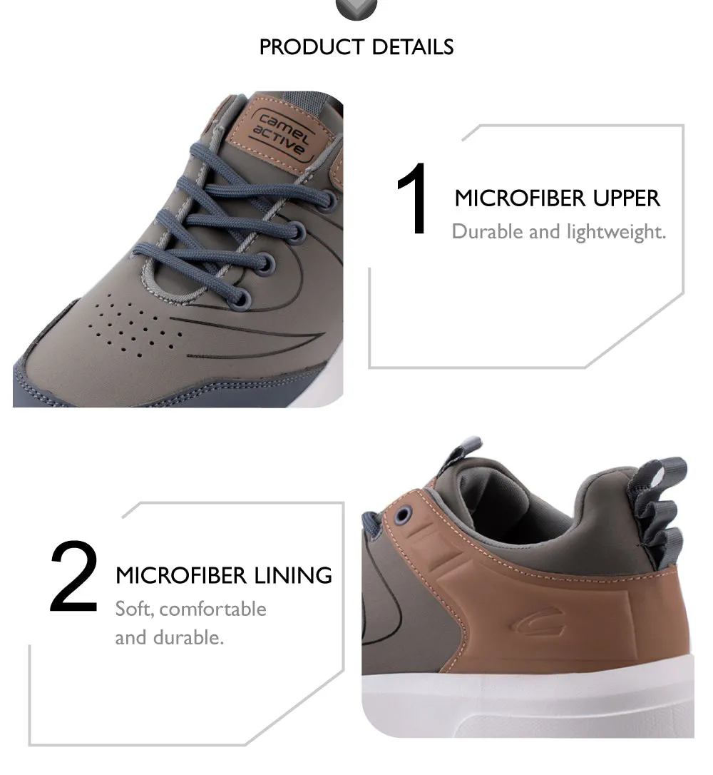 camel active Women Alex 2 Court-Sneakers  with slip-on comfort Panel Design Ladies Alex 2 -762302-YX01SV-6-KHAKI