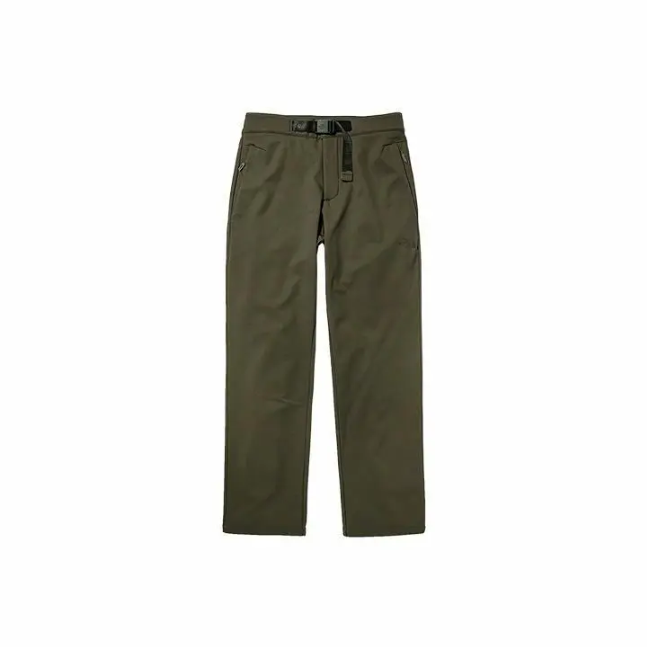 The North Face outdoor waterproof and windproof fleece athletic fleece pants men's Green