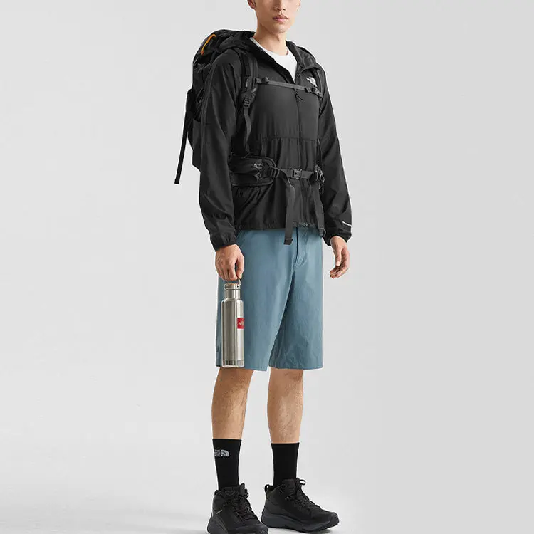 The North Face Urban Exploration UPF40+ Solid outdoor lightweight water-repellent hooded breathable windproof sun protection garment men's Black