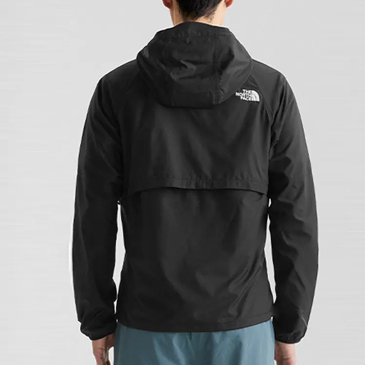The North Face Urban Exploration UPF40+ Solid outdoor lightweight water-repellent hooded breathable windproof sun protection garment men's Black