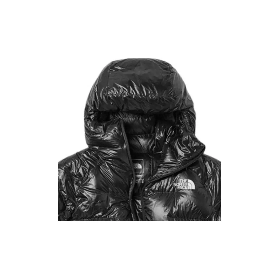 The North Face Solid comfortable warm hooded down jacket men's Black