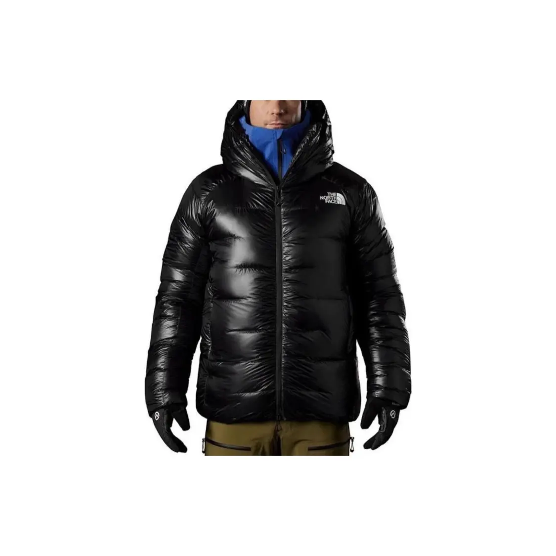 The North Face Solid comfortable warm hooded down jacket men's Black