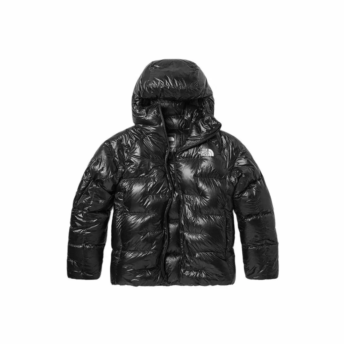The North Face Solid comfortable warm hooded down jacket men's Black