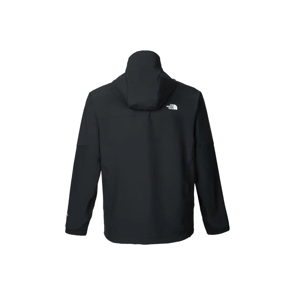 The North Face relaxed fit Solid hooded zip long sleeve softshell windproof water-repellent jacket outerwear men's Black