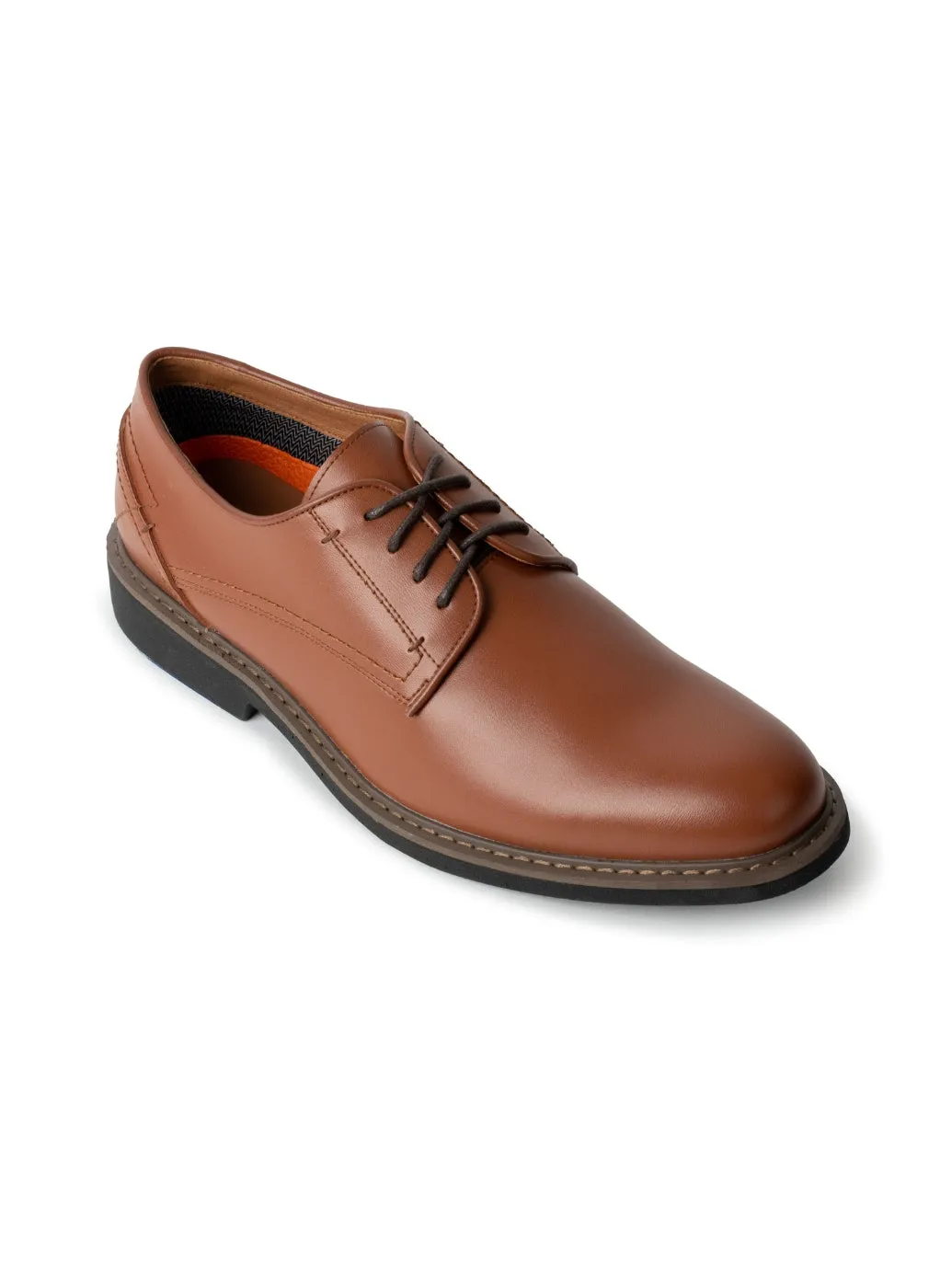 Chestnut Oxord Plain Toe Shoe