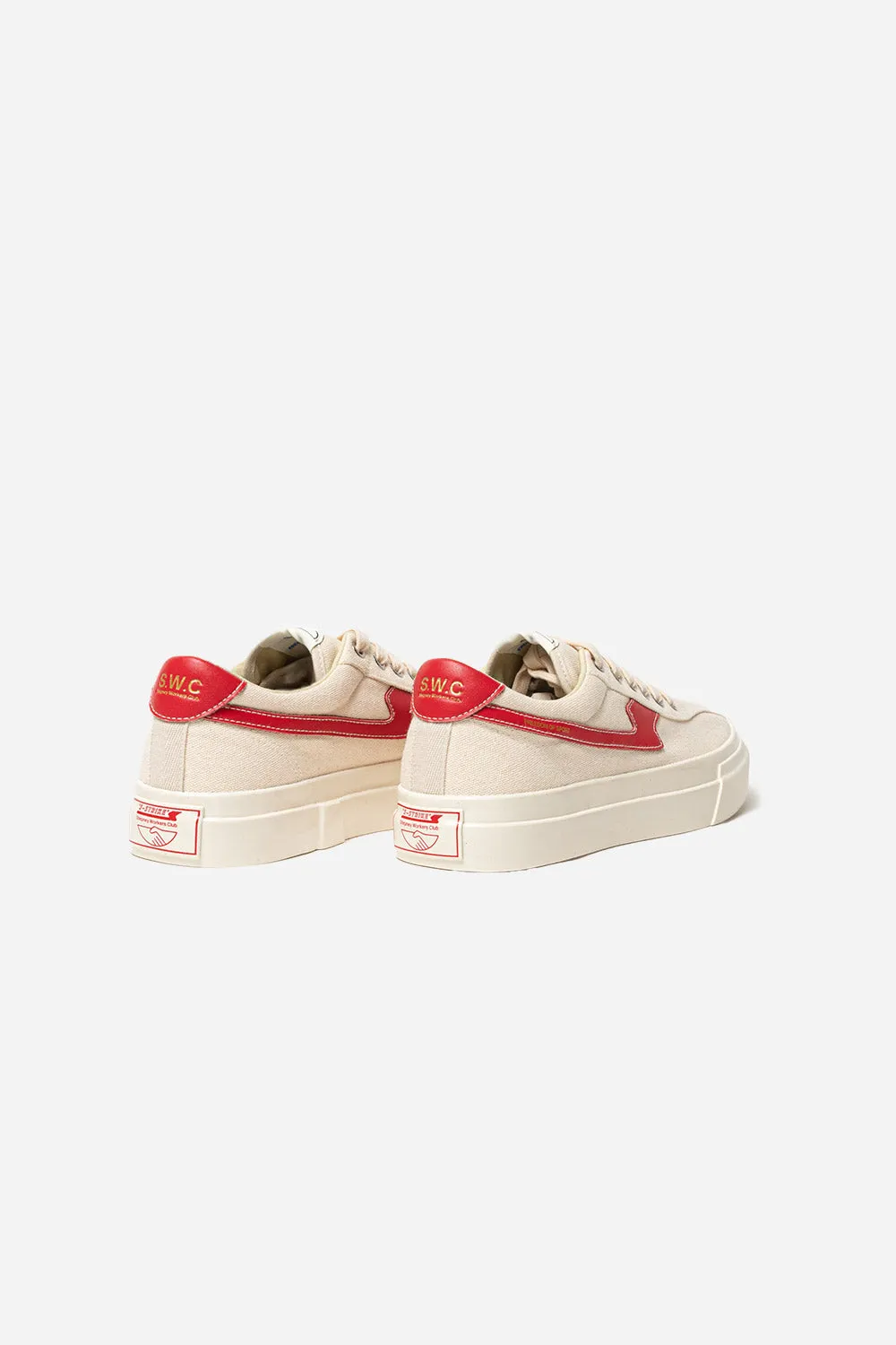 Dellow S-Strike Canvas - Ecru & Red