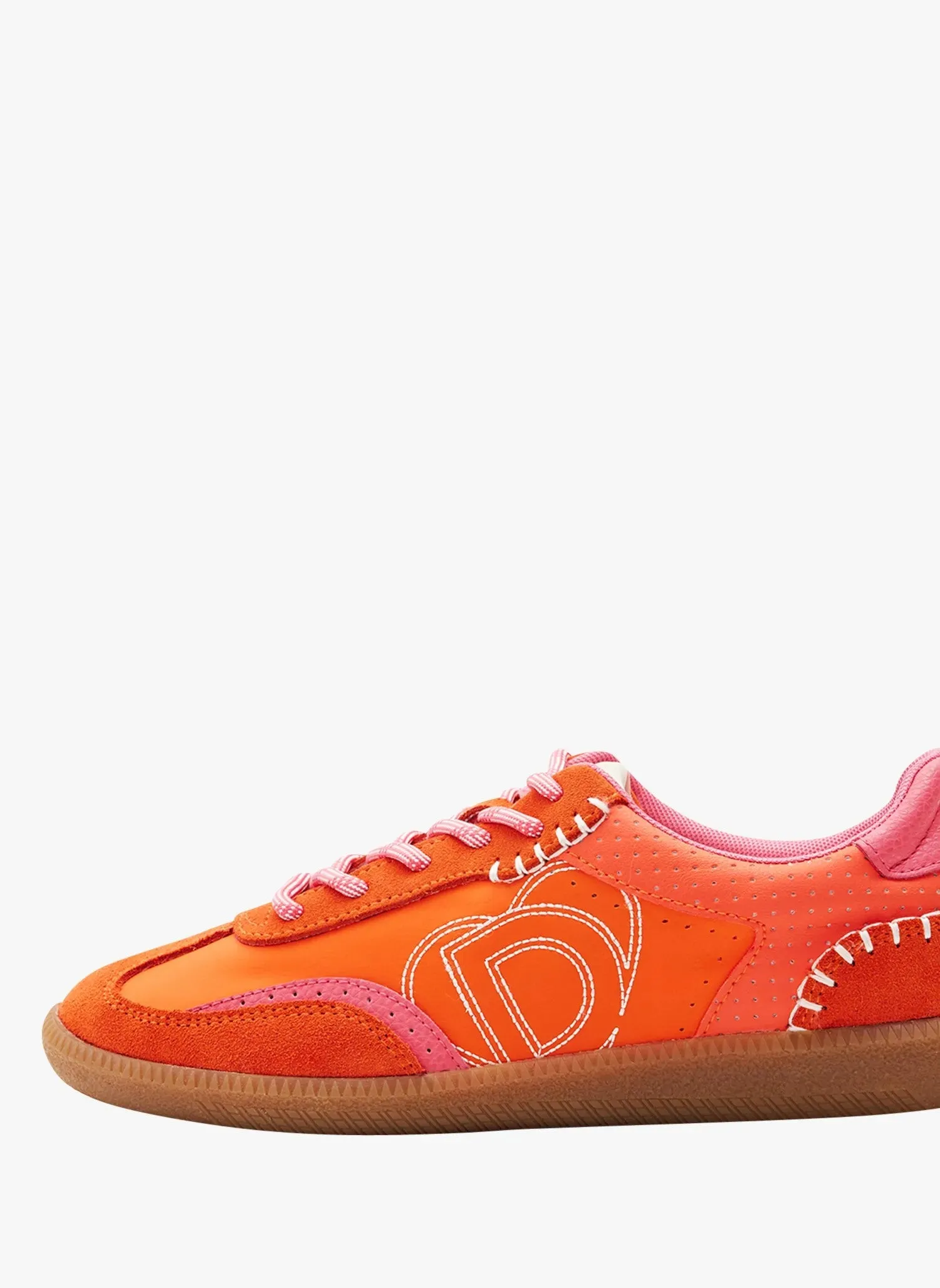 Desigual Heri Color Red Orange Pink Retro Sneakers 24SSKA02