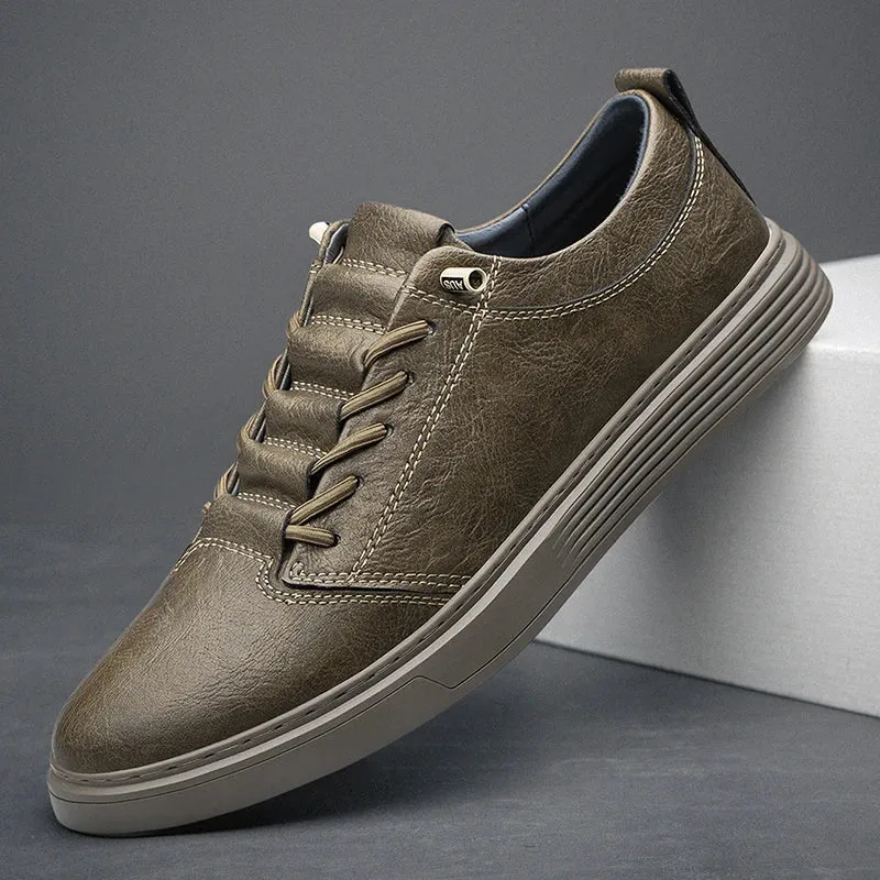 Hnzxzm Spring Italian quality Genuine Leather Casual Shoes Men's Black Classic Oxford shoes Outdoor men's dress shoes and walking shoes