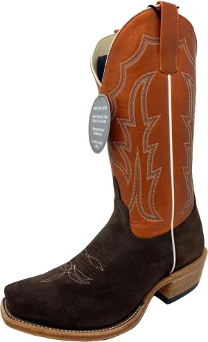 Horse Power by Anderson Bean Mens Tangerine Leather Top Hand Cowboy Boots 13 EE