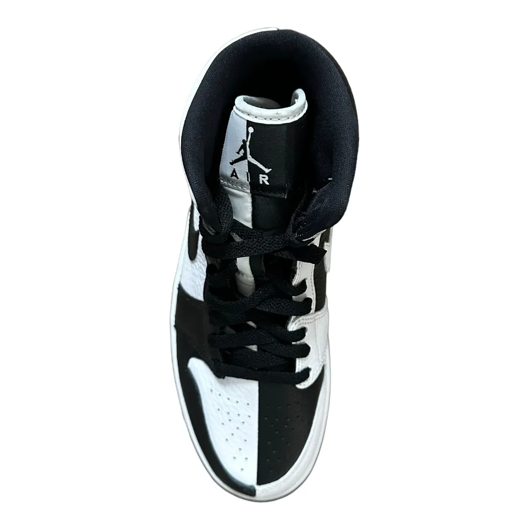 Jordan 1 Mid Split Black White (W)