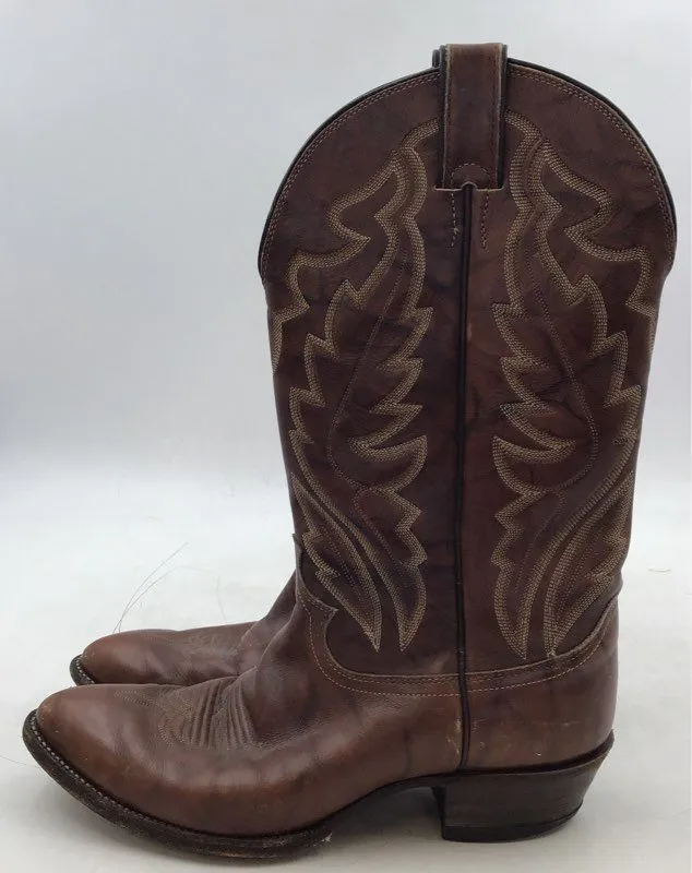 Justin Men's Brown Cowboy Western Boots - Size 9