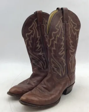 Justin Men's Brown Cowboy Western Boots - Size 9