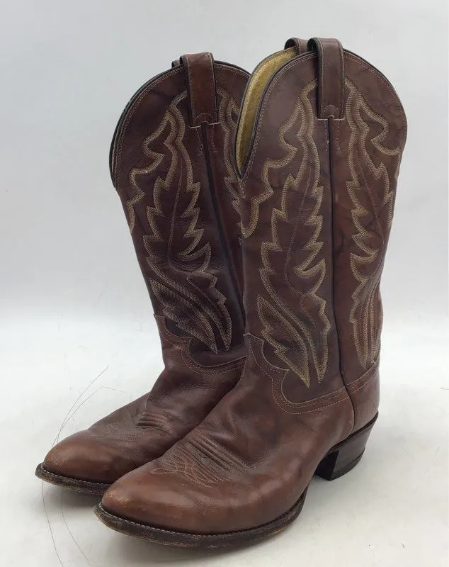Justin Men's Brown Cowboy Western Boots - Size 9
