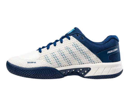 K-Swiss Men's Express Light Pickleball Blue Opal Blanc De Blanc Cyan Blue Shoes