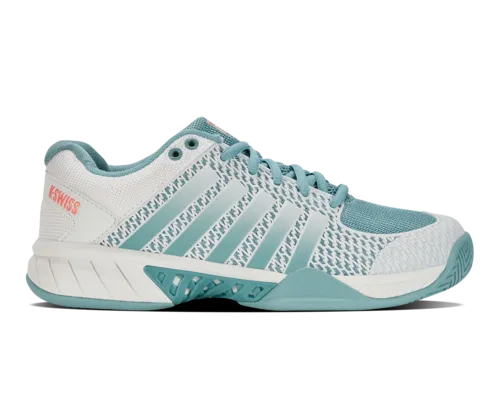 K-Swiss Women's Express Light Pickleball Blanc De Blanc Nile Blue Desert Flower Shoes