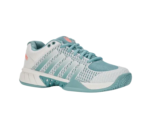K-Swiss Women's Express Light Pickleball Blanc De Blanc Nile Blue Desert Flower Shoes