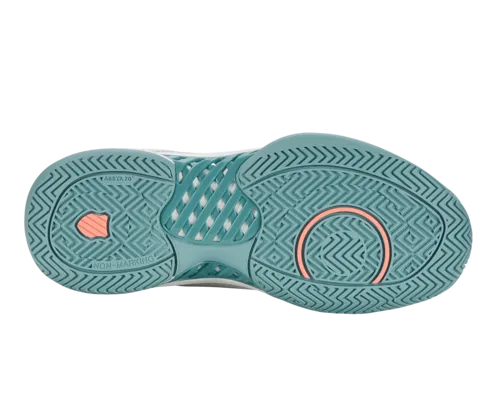 K-Swiss Women's Express Light Pickleball Blanc De Blanc Nile Blue Desert Flower Shoes