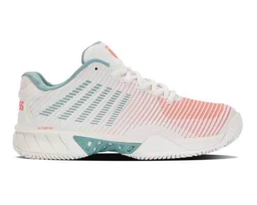 K-Swiss Women's Hypercourt Express 2 Hb Blanc De Blanc Nile Blue Desert Flower Shoes