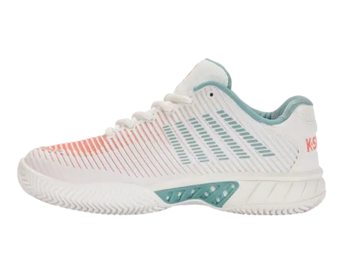K-Swiss Women's Hypercourt Express 2 Hb Blanc De Blanc Nile Blue Desert Flower Shoes
