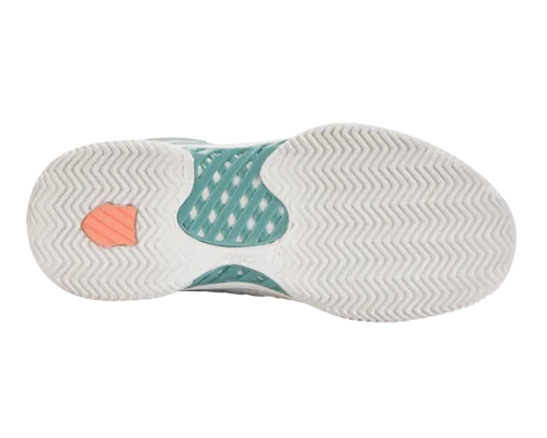 K-Swiss Women's Hypercourt Express 2 Hb Blanc De Blanc Nile Blue Desert Flower Shoes